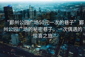 “鄞州公園廣場50元一次的巷子”鄞州公園廣場的秘密巷子，一次偶遇的驚喜之旅
