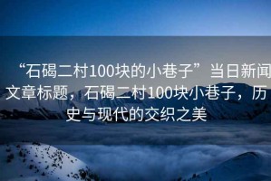 “石碣二村100塊的小巷子”當(dāng)日新聞文章標(biāo)題，石碣二村100塊小巷子，歷史與現(xiàn)代的交織之美