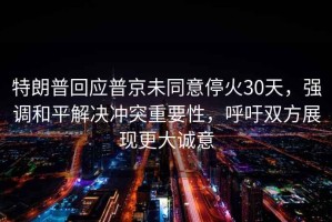 特朗普回應(yīng)普京未同意?；?0天，強調(diào)和平解決沖突重要性，呼吁雙方展現(xiàn)更大誠意