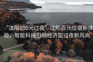 “沈陽100元過夜”沈陽百元住宿新體驗，智能科技引領經(jīng)濟型過夜新風尚