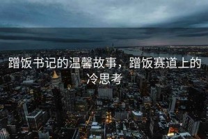 蹭飯書記的溫馨故事，蹭飯賽道上的冷思考