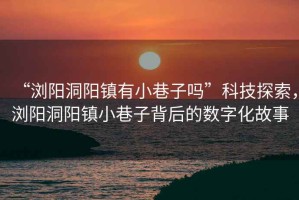 “瀏陽洞陽鎮(zhèn)有小巷子嗎”科技探索，瀏陽洞陽鎮(zhèn)小巷子背后的數(shù)字化故事