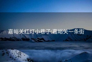 嘉峪關(guān)紅燈小巷子:嘉峪關(guān)一條街
