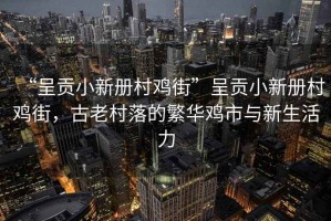 “呈貢小新冊村雞街”呈貢小新冊村雞街，古老村落的繁華雞市與新生活力