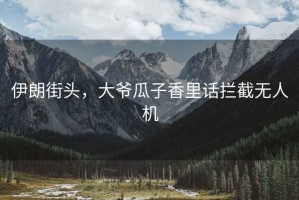 伊朗街頭，大爺瓜子香里話攔截?zé)o人機(jī)