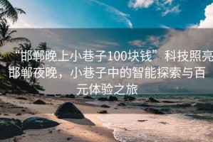 “邯鄲晚上小巷子100塊錢”科技照亮邯鄲夜晚，小巷子中的智能探索與百元體驗之旅