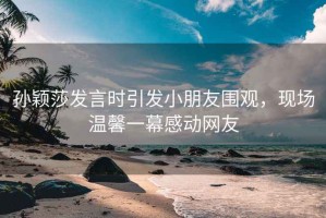 孫穎莎發(fā)言時(shí)引發(fā)小朋友圍觀，現(xiàn)場(chǎng)溫馨一幕感動(dòng)網(wǎng)友