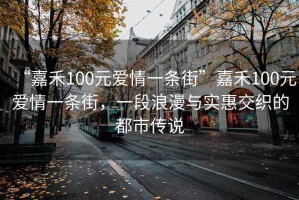 “嘉禾100元愛情一條街”嘉禾100元愛情一條街，一段浪漫與實(shí)惠交織的都市傳說