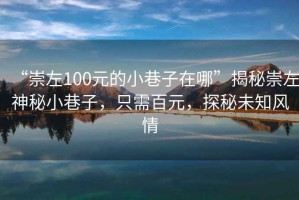 “崇左100元的小巷子在哪”揭秘崇左神秘小巷子，只需百元，探秘未知風情
