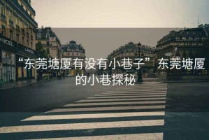 “東莞塘廈有沒(méi)有小巷子”東莞塘廈的小巷探秘