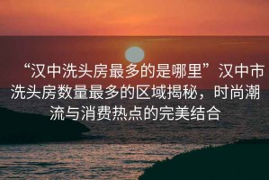“漢中洗頭房最多的是哪里”漢中市洗頭房數(shù)量最多的區(qū)域揭秘，時(shí)尚潮流與消費(fèi)熱點(diǎn)的完美結(jié)合