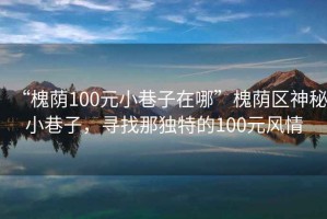 “槐蔭100元小巷子在哪”槐蔭區(qū)神秘小巷子，尋找那獨特的100元風情