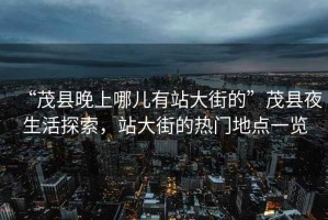 “茂縣晚上哪兒有站大街的”茂縣夜生活探索，站大街的熱門地點一覽