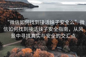 “微信如何找到接活妹子安全么”微信如何找到接活妹子安全指南，從風(fēng)景中尋找真實(shí)與安全的交匯點(diǎn)