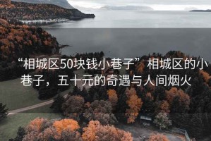 “相城區(qū)50塊錢小巷子”相城區(qū)的小巷子，五十元的奇遇與人間煙火