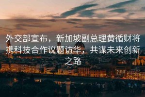外交部宣布，新加坡副總理黃循財將攜科技合作議題訪華，共謀未來創(chuàng)新之路