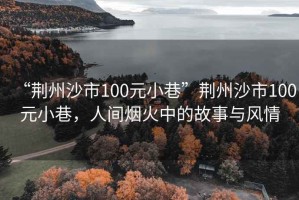 “荊州沙市100元小巷”荊州沙市100元小巷，人間煙火中的故事與風(fēng)情