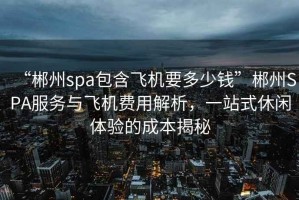 “郴州spa包含飛機(jī)要多少錢”郴州SPA服務(wù)與飛機(jī)費用解析，一站式休閑體驗的成本揭秘