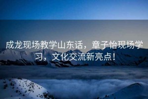 成龍現(xiàn)場教學(xué)山東話，章子怡現(xiàn)場學(xué)習(xí)，文化交流新亮點！