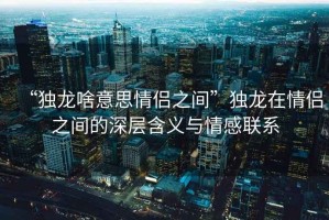 “獨(dú)龍啥意思情侶之間”獨(dú)龍?jiān)谇閭H之間的深層含義與情感聯(lián)系