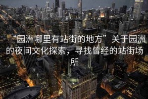 “園洲哪里有站街的地方”關(guān)于園洲的夜間文化探索，尋找曾經(jīng)的站街場所