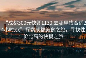 “成都300元快餐1130.去哪里找合適24小時.cc”探索成都美食之旅，尋找性價比高的快餐之旅