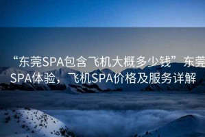 “東莞SPA包含飛機(jī)大概多少錢”東莞SPA體驗(yàn)，飛機(jī)SPA價(jià)格及服務(wù)詳解