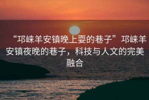 “邛崍羊安鎮(zhèn)晚上耍的巷子”邛崍羊安鎮(zhèn)夜晚的巷子，科技與人文的完美融合