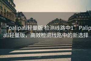 “palipali輕量版 檢測線路中1”Palipali輕量版，高效檢測線路中的新選擇