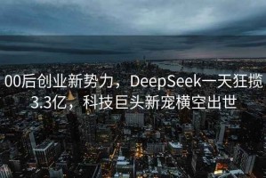 00后創(chuàng)業(yè)新勢(shì)力，DeepSeek一天狂攬3.3億，科技巨頭新寵橫空出世