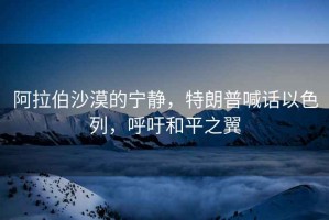 阿拉伯沙漠的寧?kù)o，特朗普喊話以色列，呼吁和平之翼