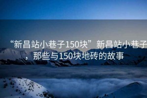 “新昌站小巷子150塊”新昌站小巷子，那些與150塊地磚的故事
