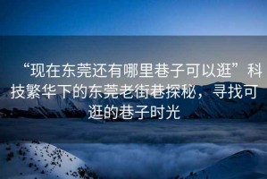 “現(xiàn)在東莞還有哪里巷子可以逛”科技繁華下的東莞老街巷探秘，尋找可逛的巷子時光