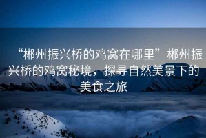 “郴州振興橋的雞窩在哪里”郴州振興橋的雞窩秘境，探尋自然美景下的美食之旅