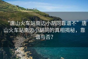 “唐山火車站南邊小胡同靠譜不”唐山火車站南邊小胡同的真相揭秘，靠譜與否？