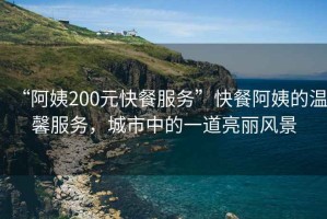 “阿姨200元快餐服務(wù)”快餐阿姨的溫馨服務(wù)，城市中的一道亮麗風(fēng)景