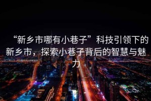 “新鄉(xiāng)市哪有小巷子”科技引領(lǐng)下的新鄉(xiāng)市，探索小巷子背后的智慧與魅力