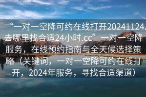 “一對一空降可約在線打開20241124.去哪里找合適24小時.cc”一對一空降服務，在線預約指南與全天候選擇策略（關鍵詞，一對一空降可約在線打開，2024年服務，尋找合適渠道）
