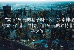 “棠下150元的巷子叫什么”探索神秘的棠下百巷，尋找價(jià)值150元的獨(dú)特巷子之旅
