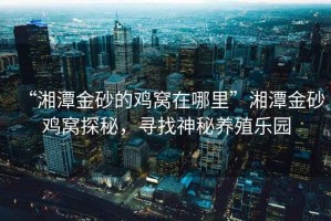 “湘潭金砂的雞窩在哪里”湘潭金砂雞窩探秘，尋找神秘養(yǎng)殖樂園