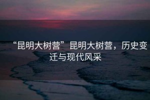 “昆明大樹營”昆明大樹營，歷史變遷與現(xiàn)代風(fēng)采