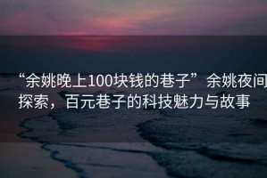 “余姚晚上100塊錢(qián)的巷子”余姚夜間探索，百元巷子的科技魅力與故事