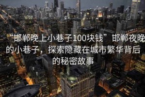 “邯鄲晚上小巷子100塊錢(qián)”邯鄲夜晚的小巷子，探索隱藏在城市繁華背后的秘密故事