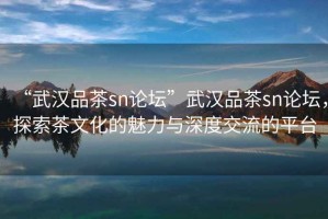 “武漢品茶sn論壇”武漢品茶sn論壇，探索茶文化的魅力與深度交流的平臺(tái)
