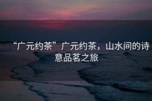 “廣元約茶”廣元約茶，山水間的詩(shī)意品茗之旅