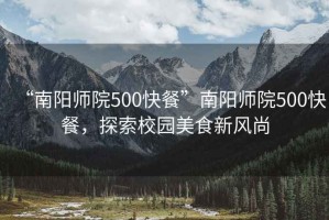“南陽師院500快餐”南陽師院500快餐，探索校園美食新風(fēng)尚