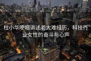 杜小華哽咽講述老大難經(jīng)歷，科技行業(yè)女性的奮斗與心聲