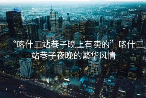 “喀什二站巷子晚上有賣的”喀什二站巷子夜晚的繁華風(fēng)情