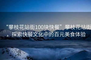 “攀枝花站街100塊快餐”攀枝花站街，探索快餐文化中的百元美食體驗(yàn)