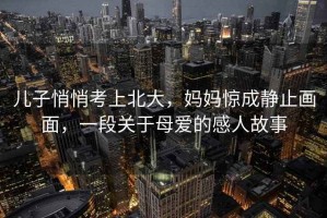 兒子悄悄考上北大，媽媽驚成靜止畫面，一段關(guān)于母愛的感人故事